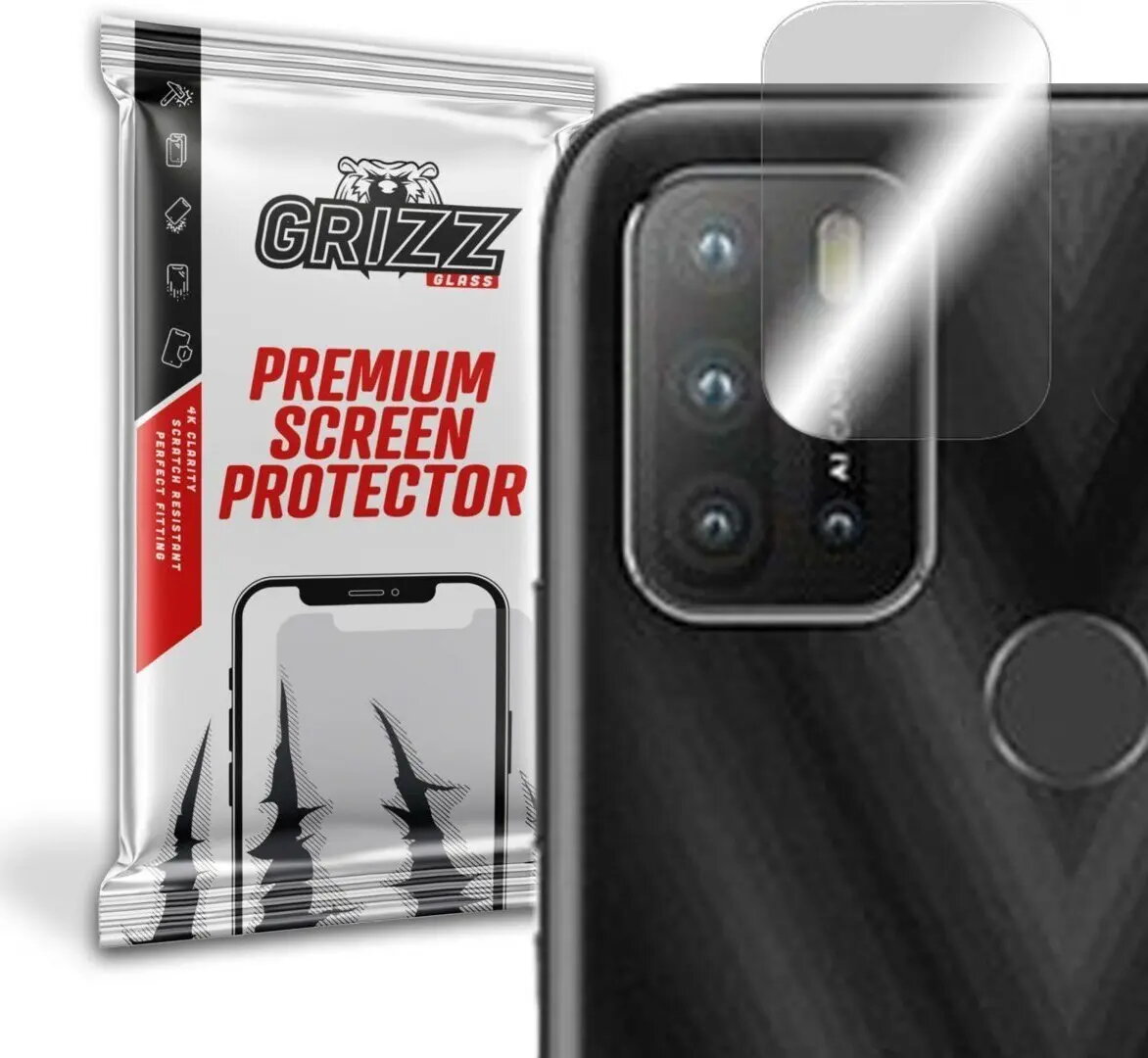 Hibrīdais aizsargstikls kameras GrizzGlass priekš HTC