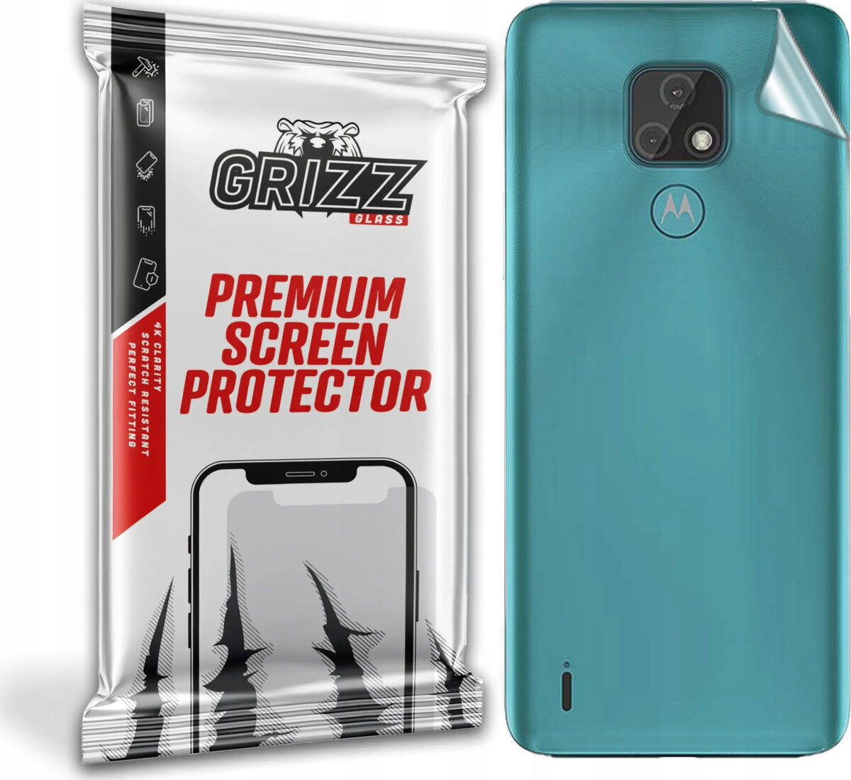 Aizmugures stikla aizsargs GrizzGlass priekš Motorola