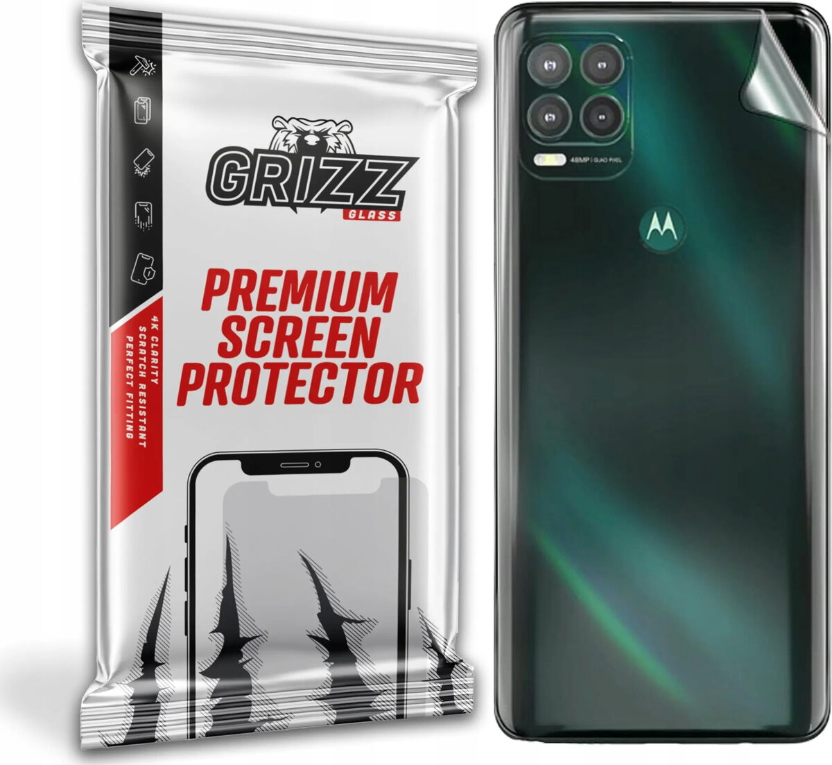 GrizzGlass aizmugures aizsargplēve Motorola Moto G