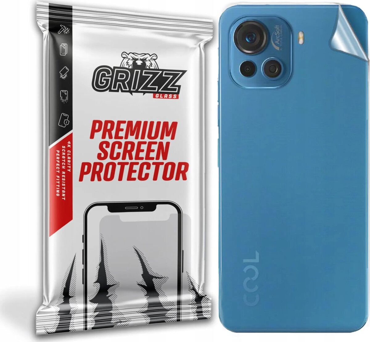 Aizmugures stikla aizsargs GrizzGlass priekš Coolpad