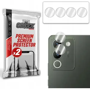 Tempered camera protector GrizzGlass HybridGlass for Vivo Y200, scratch-resistant glass lens cover