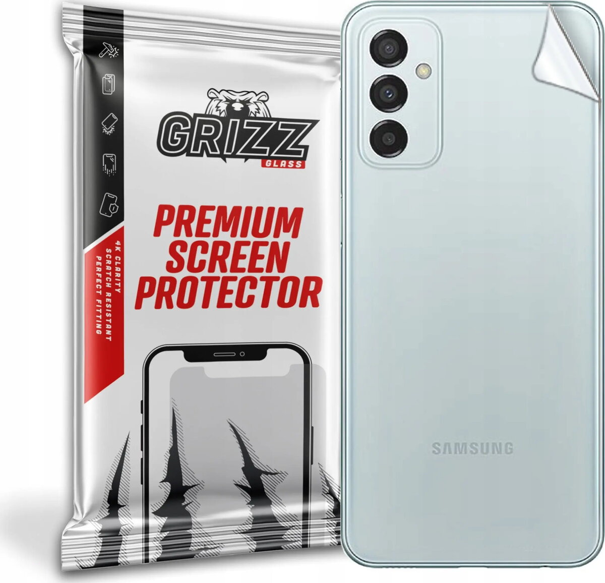 Aizmugures aizsargstikls GrizzGlass priekš Samsung Galaxy