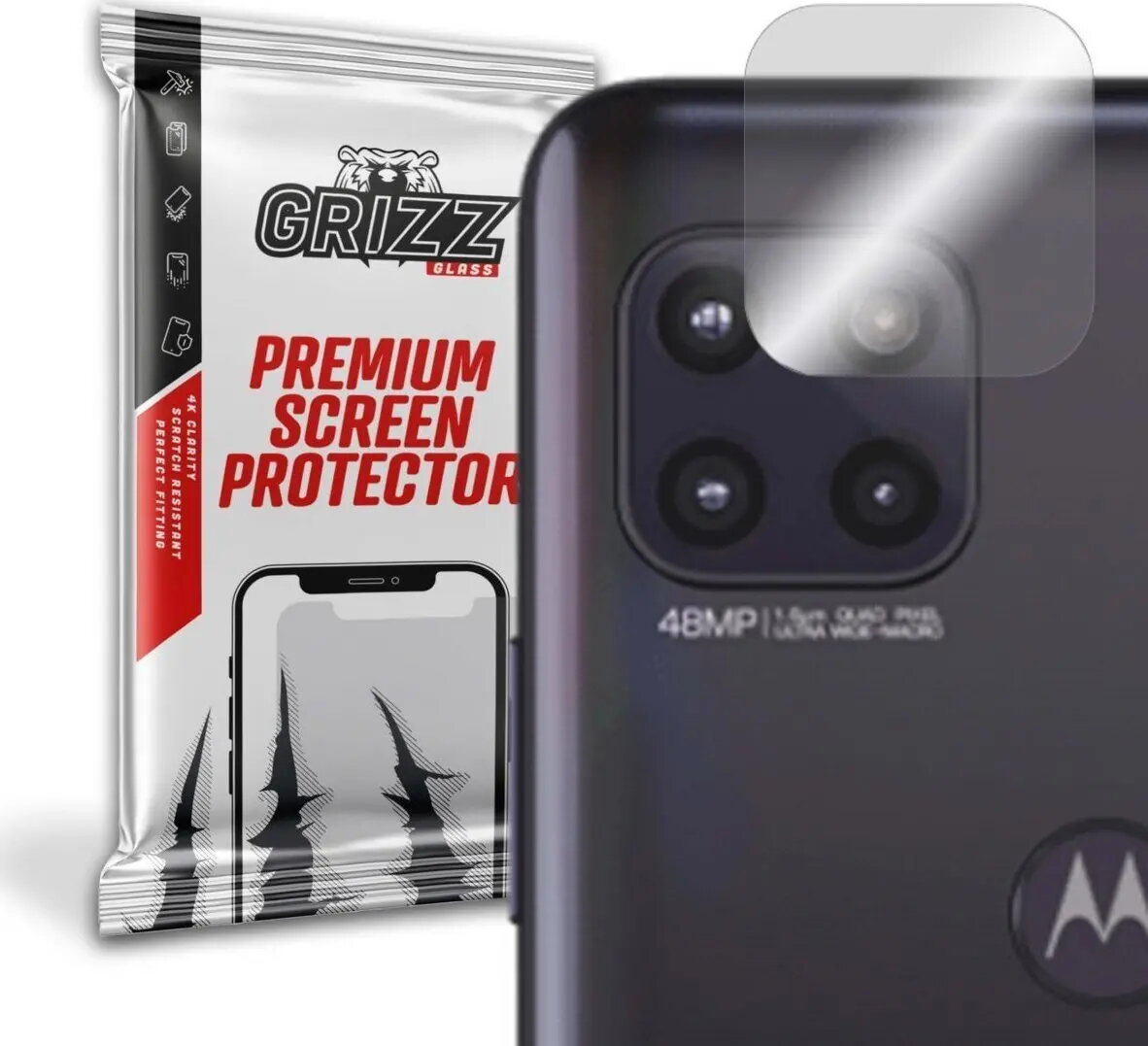 GrizzGlass hibrīdais kameras aizsargstikls Motorola Moto