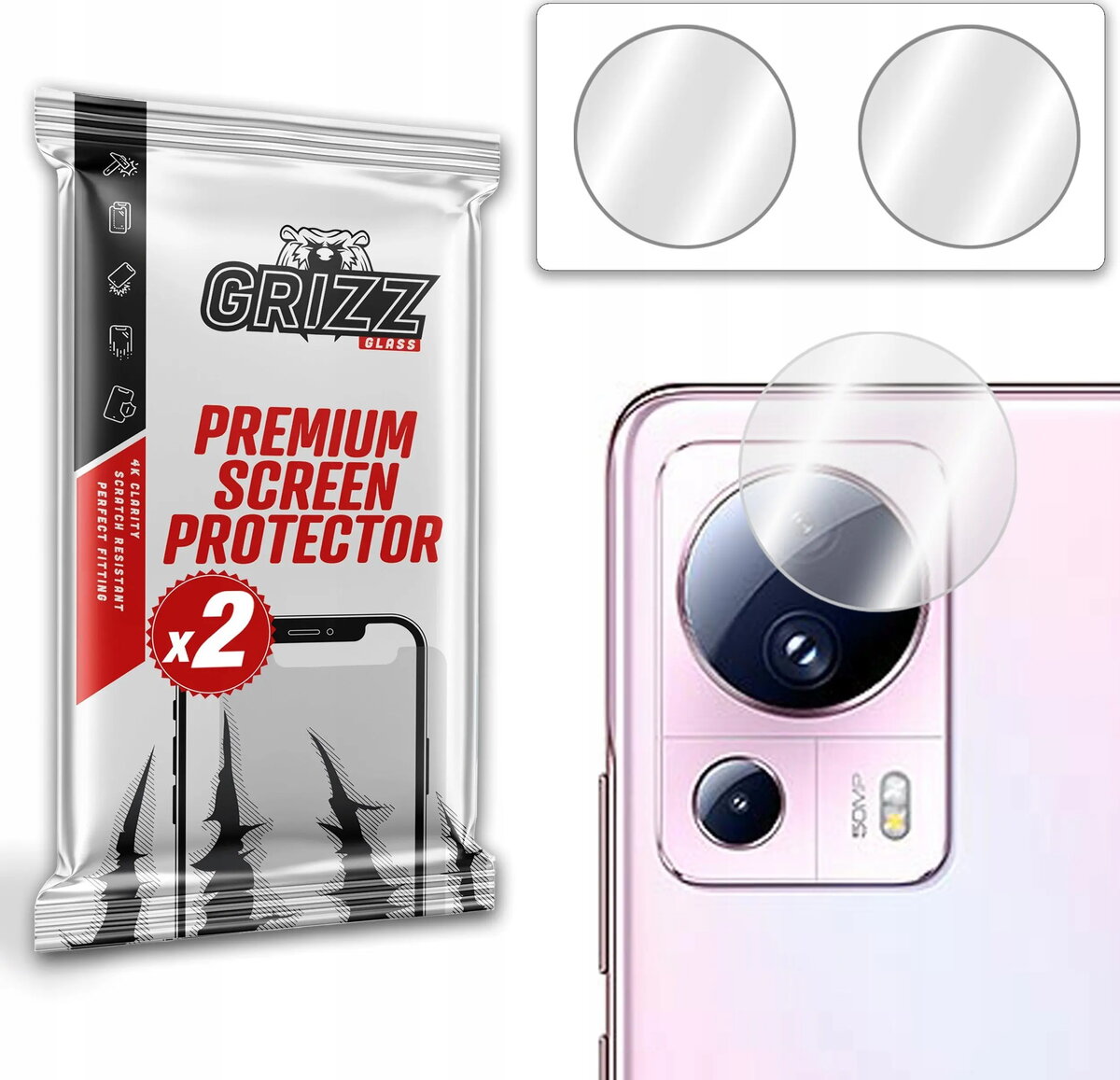 Kamera aizsargstikls GrizzGlass HybridGlass priekš Xiaomi