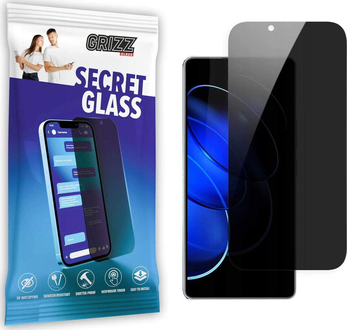 Aizsargstikls ar privātumu GrizzGlass SecretGlass priekš