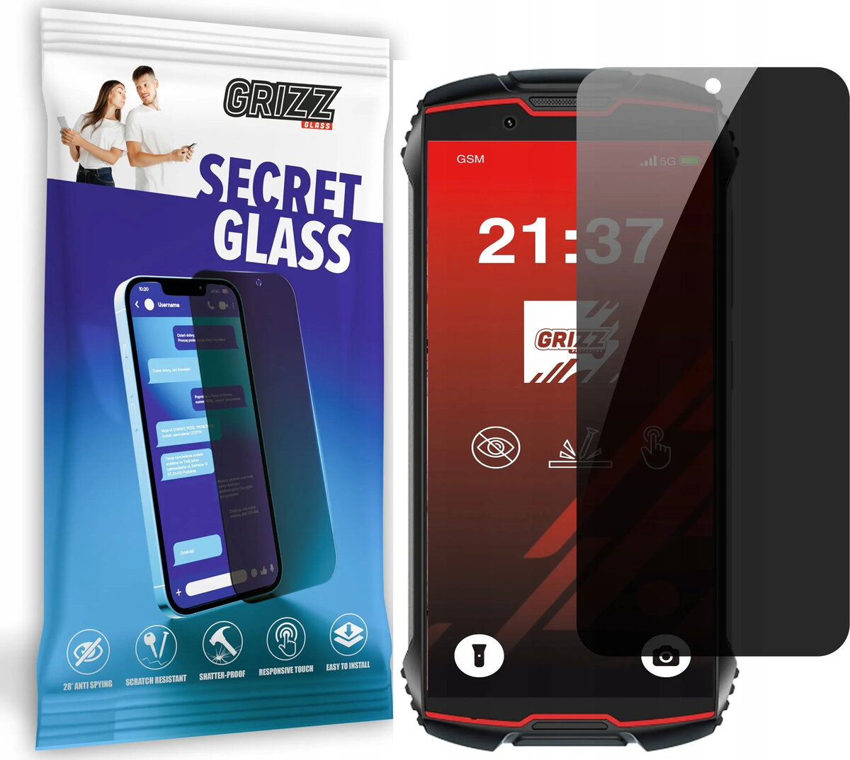 Aizsargstikls ar privātumu GrizzGlass SecretGlass priekš