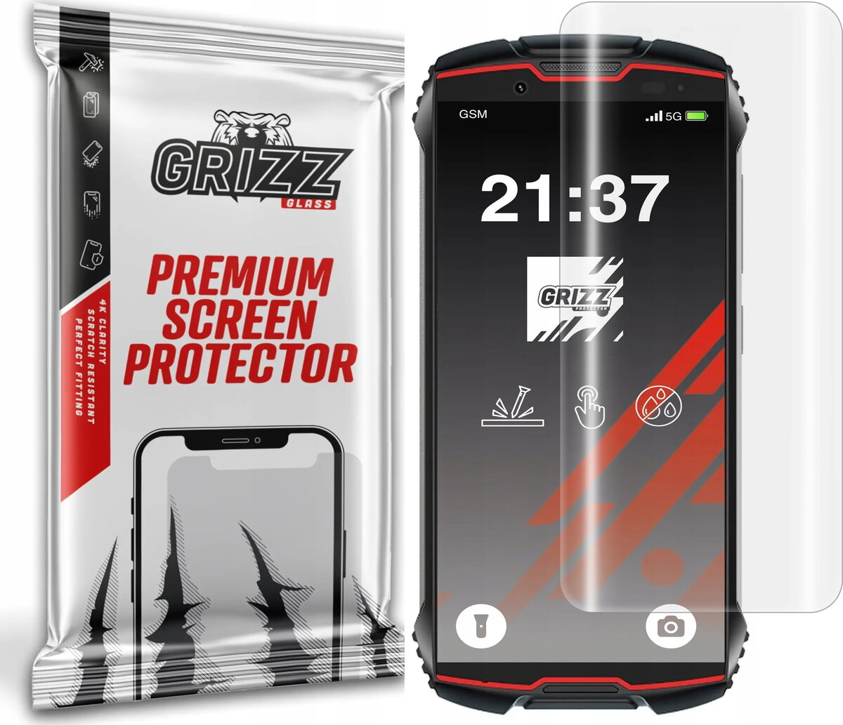 Hidroželū ekrāna aizsargplēve GrizzGlass Hydrofilm priekš