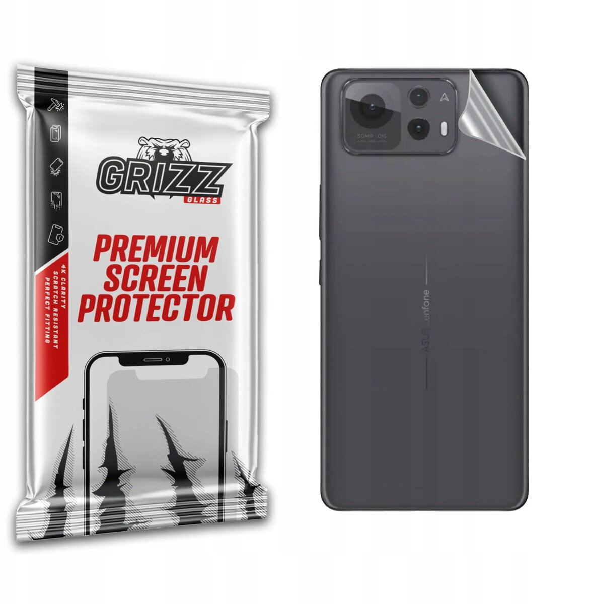 Aizmugures aizsargplēve GrizzGlass SatinSkin priekš Asus