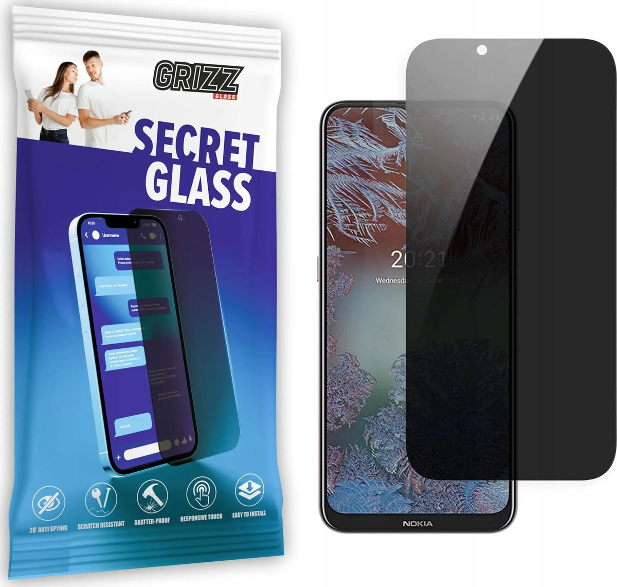 GrizzGlass SecretGlass privātuma stikls — rūdīts