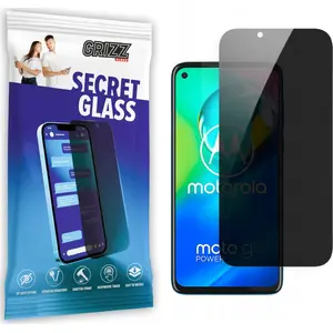 Защитное закалённое приватное стекло GrizzGlass SecretGlass для Motorola Moto G8 Power