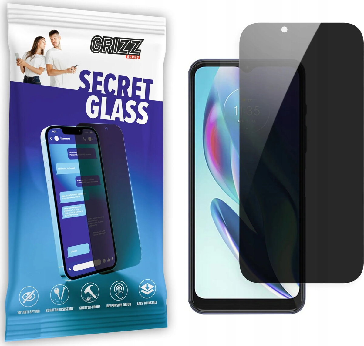 Aizsargstikls ar privātumu GrizzGlass SecretGlass priekš