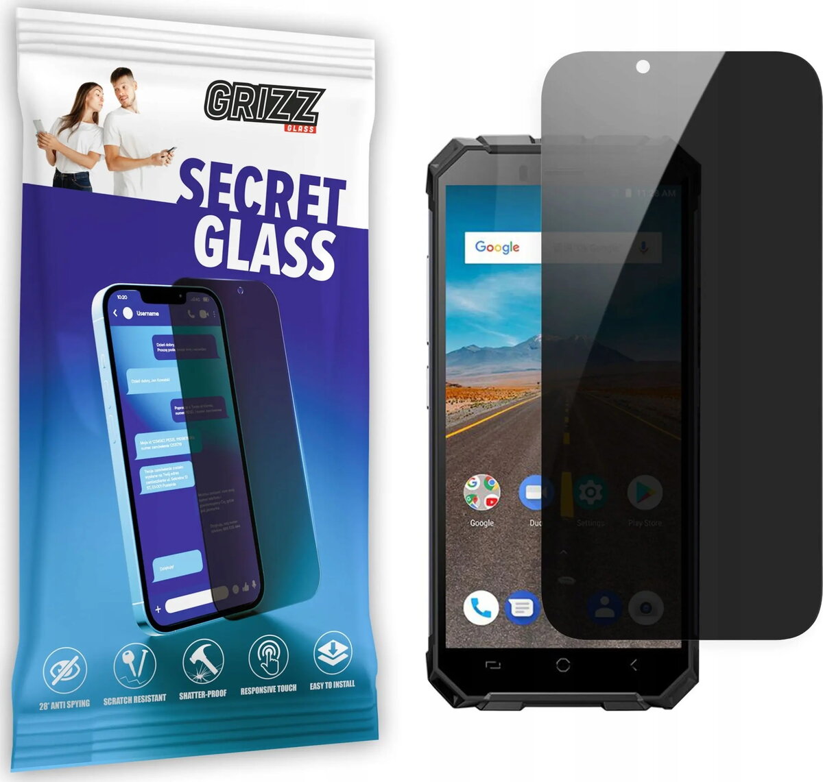Aizsargstikls ar privātumu GrizzGlass SecretGlass priekš