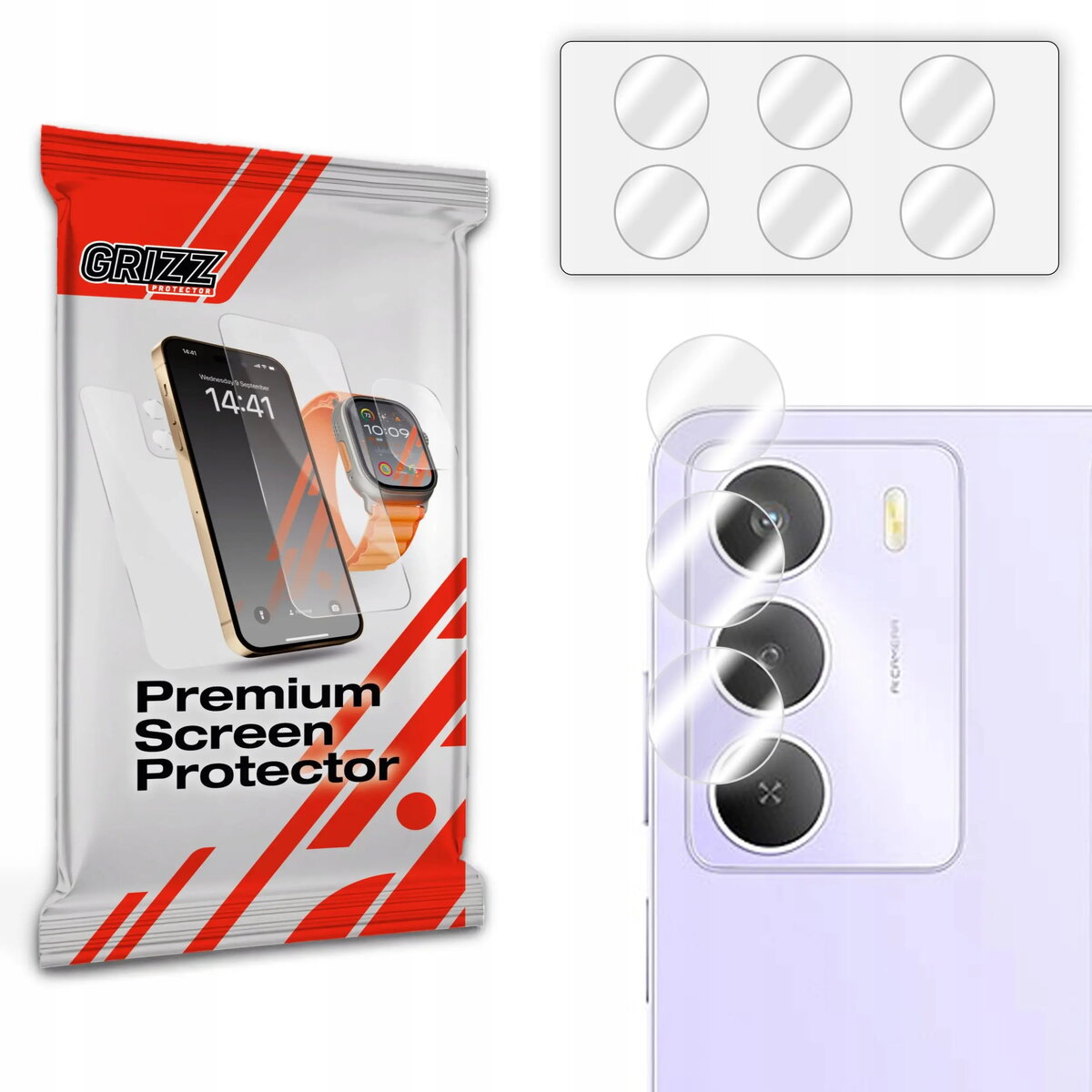 Kameras stikls GrizzGlass HybridGlass priekš Realme