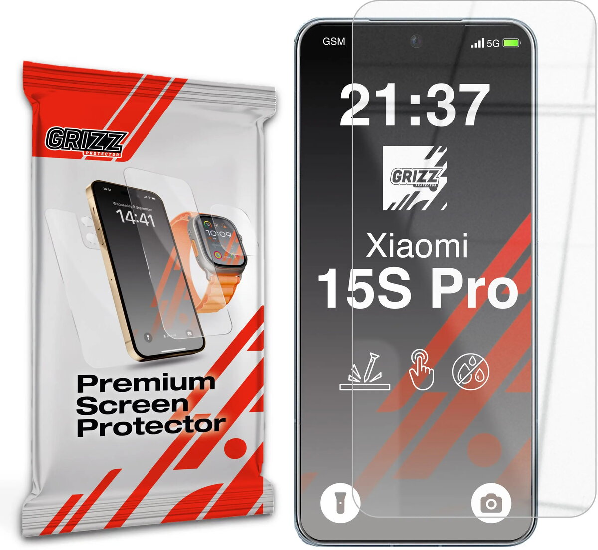 Hibrīdais ekrāna aizsargstikls GrizzGlass HybridGlass priekš