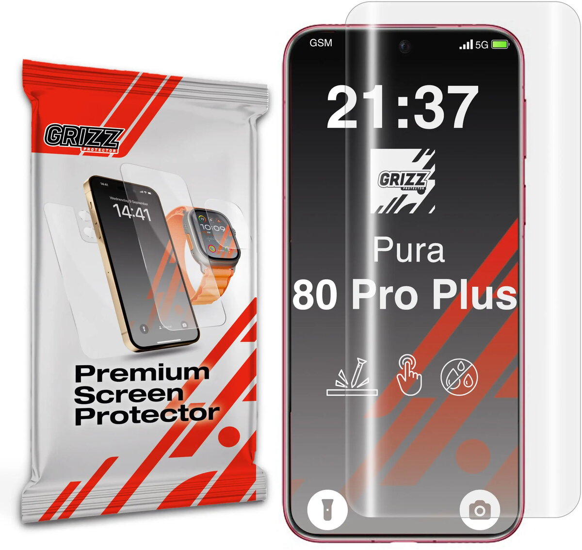 Aizsargplēve GrizzGlass Hydrofilm priekš Huawei Pura