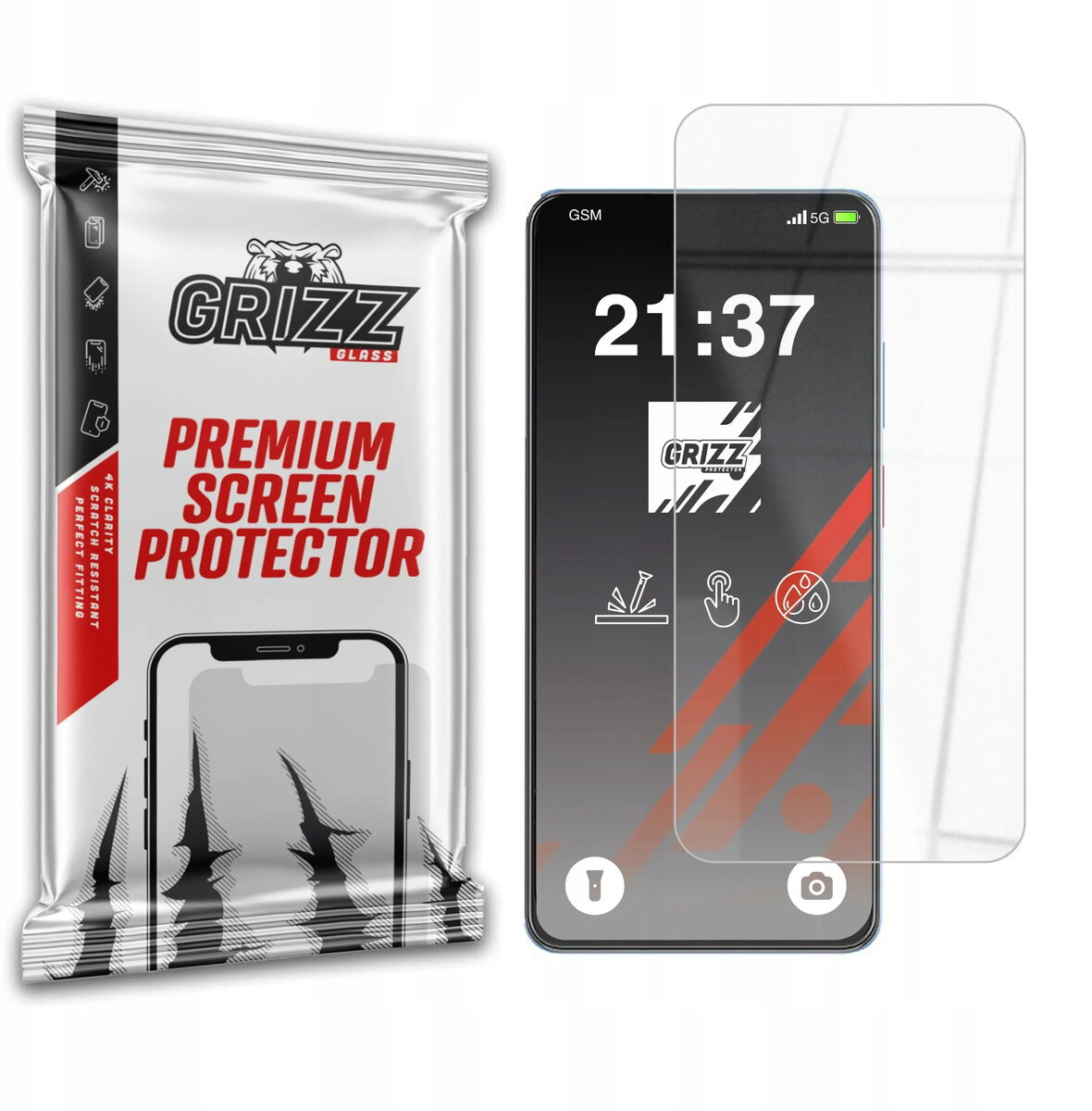 Hibrīdais aizsargstikls GrizzGlass HybridGlass priekš ZTE
