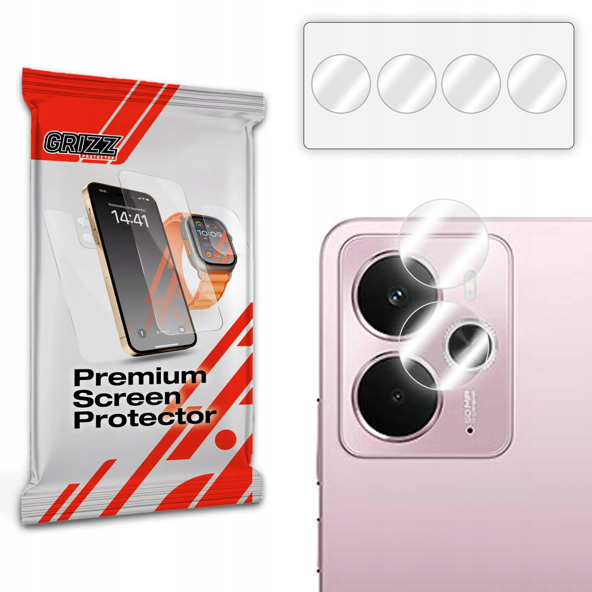 Kameras stikliņš GrizzGlass HybridGlass priekš Realme