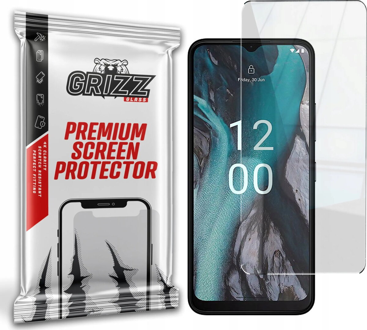 Aizsargstikls GrizzGlass HybridGlass priekš Nokia C22