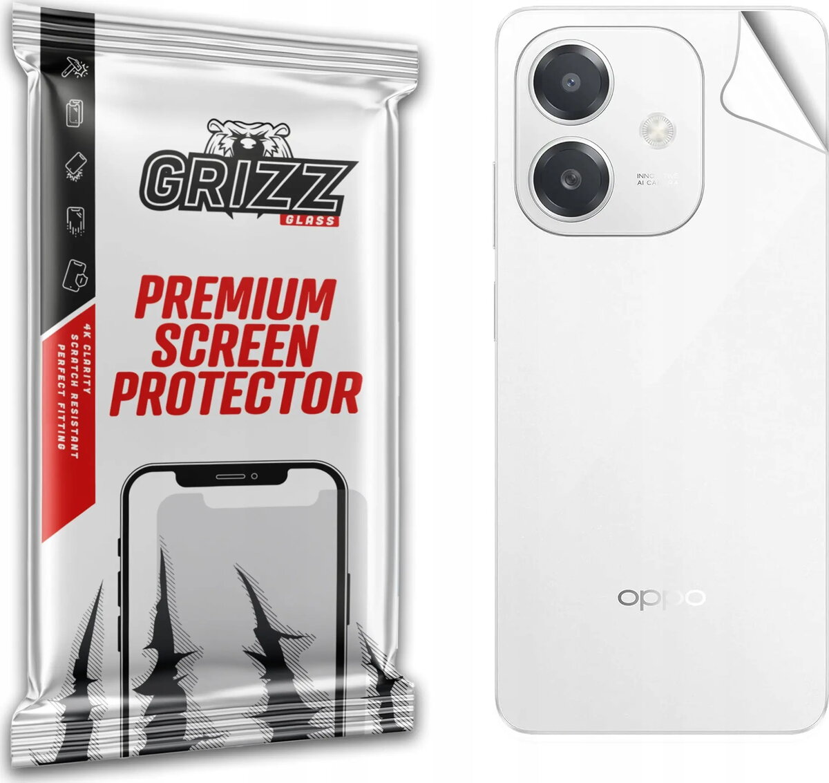 Aizmugures plēve GrizzGlass SatinSkin priekš Oppo