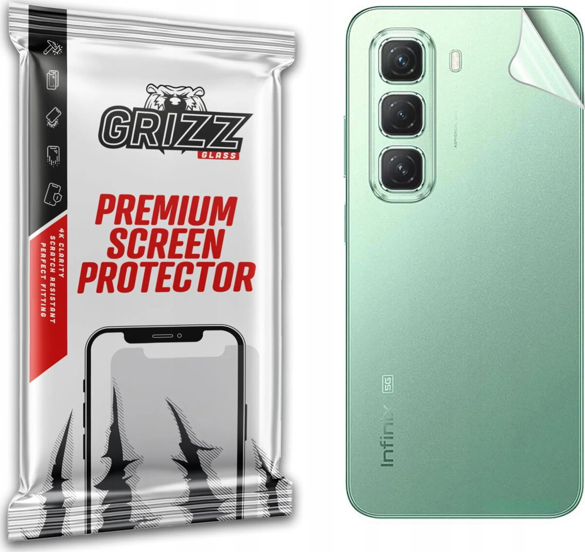 GrizzGlass aizsargplēve SatinSkin aizmugurei Infinix Hot