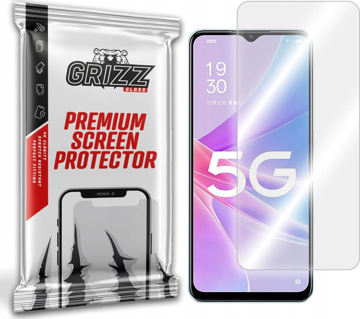 Hibrīdais aizsargstikls GrizzGlass priekš Oppo A58x
