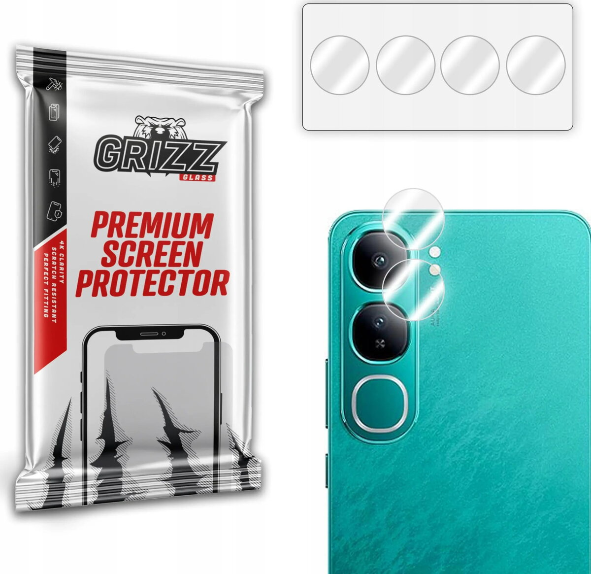 Kameras stikliņš GrizzGlass HybridGlass priekš Vivo