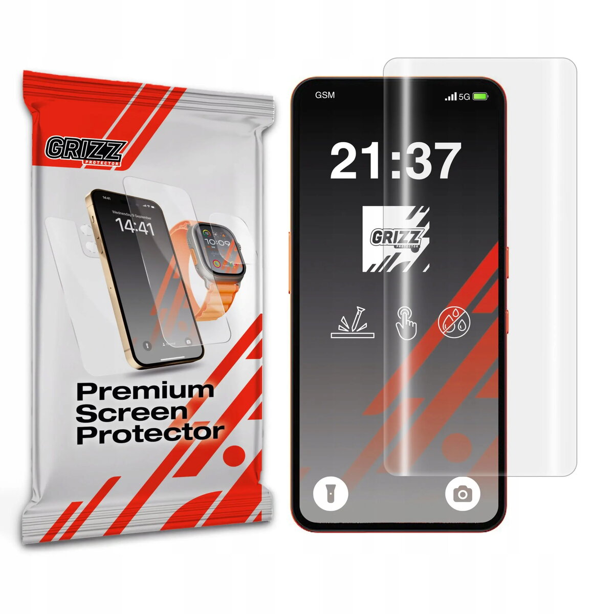 Ekrāna aizsargplēve GrizzGlass Hydrofilm (hidrogēls) priekš