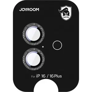 Screen protector glass for iPhone 16 / 16 Plus by Joyroom — JR-MSF0298, lens protection, black