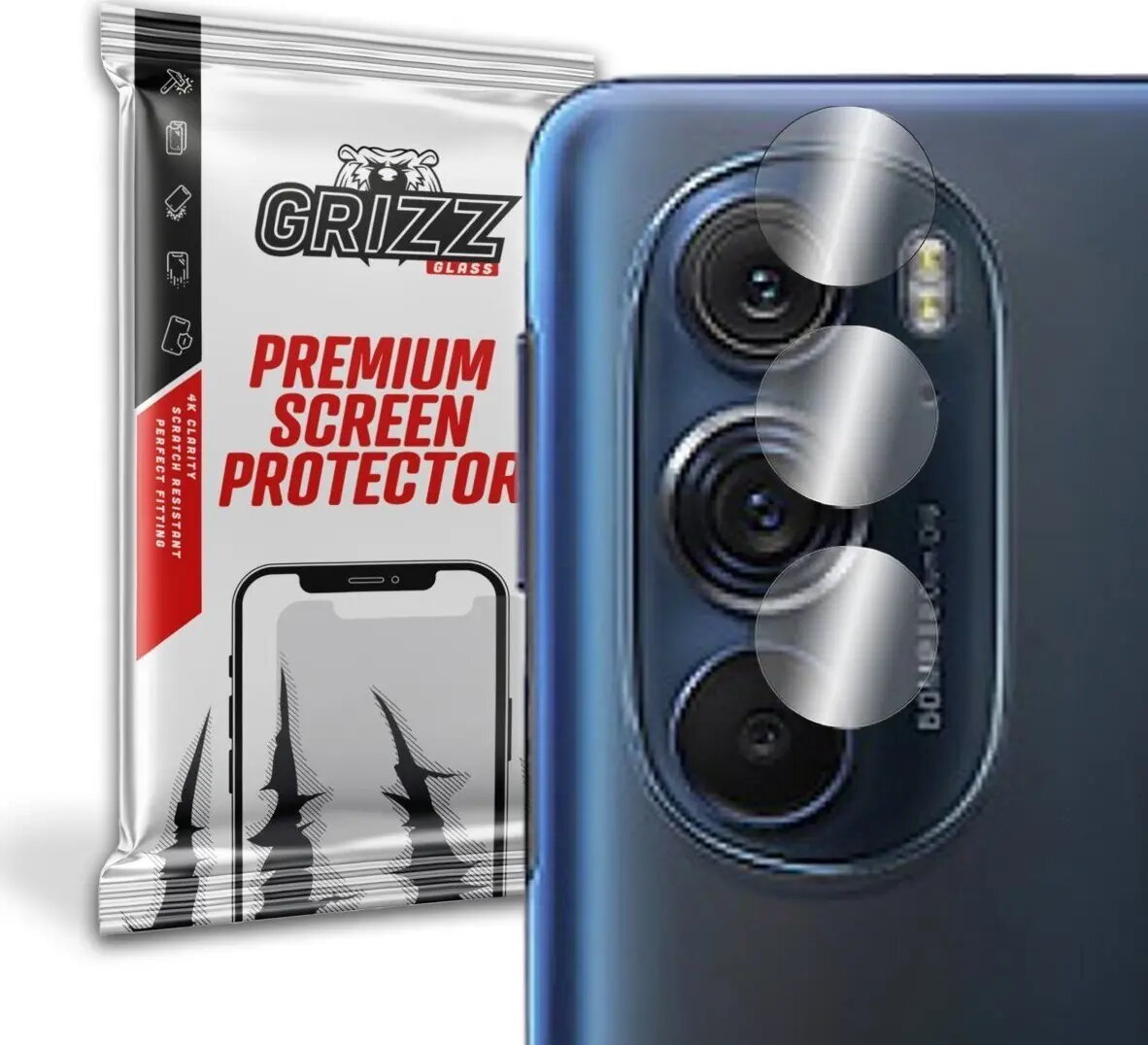 GrizzGlass hibrīdais kameras aizsargstikls Moto Edge
