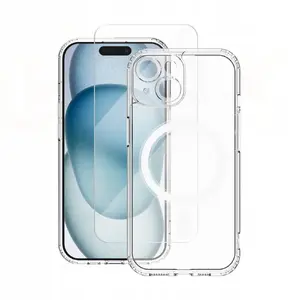 Screen protector set VMAX premium 2.5D tempered glass + frame for iPhone 16 Plus 6.7"