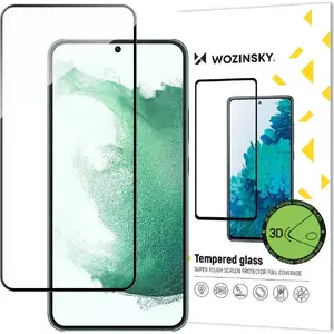Aizsargstikls Wozinsky 3D Edge Nano Flexi Glass priekš Samsung Galaxy S22+ pilnekrāna ar rāmi, caurspīdīgs
