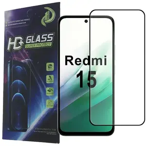 Закалённое стекло защитное Hello Case для Xiaomi Redmi 15 4G / 5G (171 мм) 9D