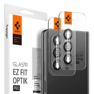 Rūdīts stikls aizsargplēve Spigen Glass tR EZ Fit Optik Pro 2 gab. priekš Samsung Galaxy Z Fold5, melna