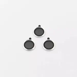 Tempered glass camera lens protector set for iPhone 17 Pro, TelForceOne, silver