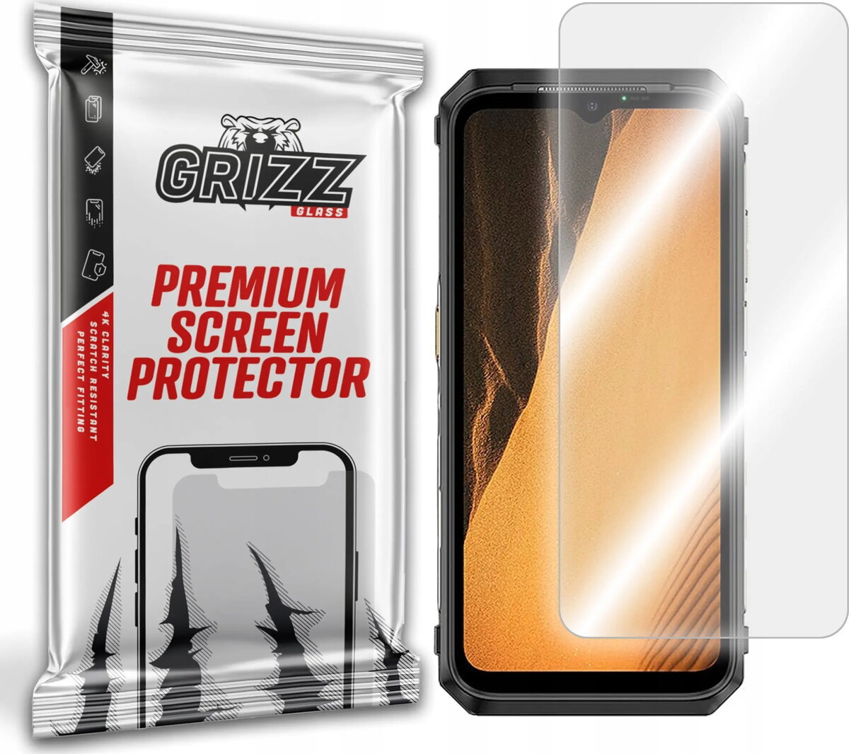 GrizzGlass hibrīdais ekrāna aizsargstikls Ulefone Power