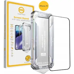 Защитное стекло MOBILE ORIGIN для iPhone 15 с аппликатором (закалённое) SGZ-i15