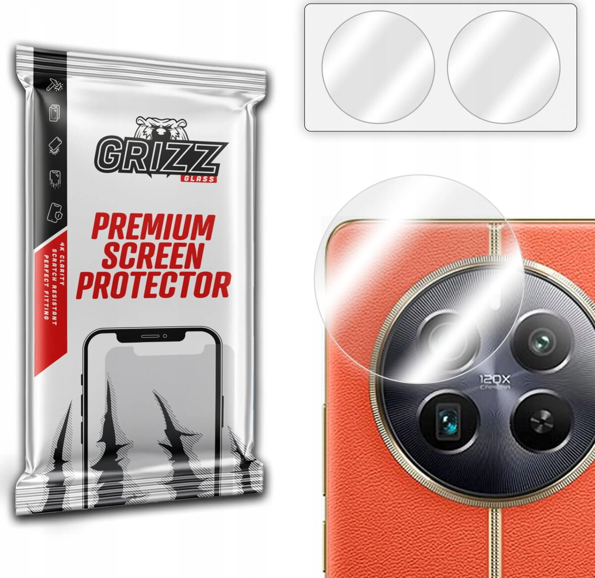 Kameras aizsargstikls GrizzGlass HybridGlass priekš Realme