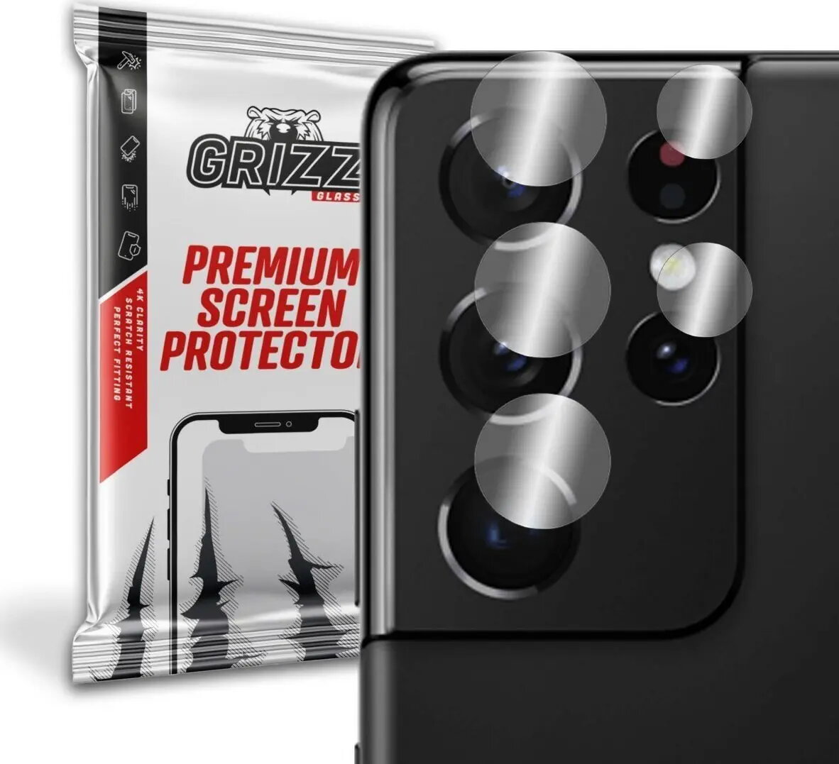 GrizzGlass hibrīda kameras aizsargs Samsung Galaxy