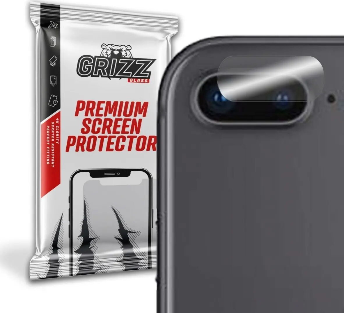 Hibrīda aizsargstikls kamerai GrizzGlass Apple iPhone