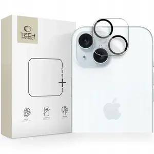 Защитная крышка камеры Tech-Protect Cam Fit+ для iPhone 14 / 14 Plus / 15 / 15 Plus — прозрачная