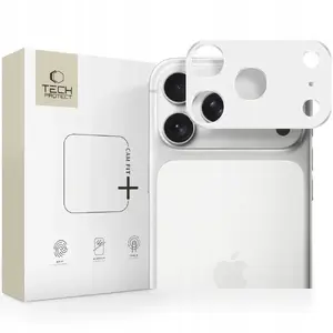 Защитная крышка камеры Tech-Protect Camalloy Fit+ для Apple iPhone 17 Pro Max, серебристая
