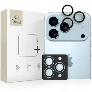 Защитная накладка для камеры Tech‑Protect Camring Fit+ для Apple iPhone 14 Pro / 14 Pro Max / 15 Pro / 15 Pro Max / 16 Pro / 16 Pro Max / 17 Pro / 17 Pro Max, черная