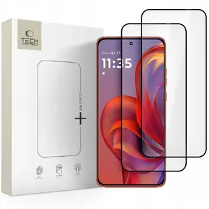 Защитное стекло Spigen Glass Fit+ для Motorola Edge 50 Neo / 60 Neo — чёрное, набор 2 шт.