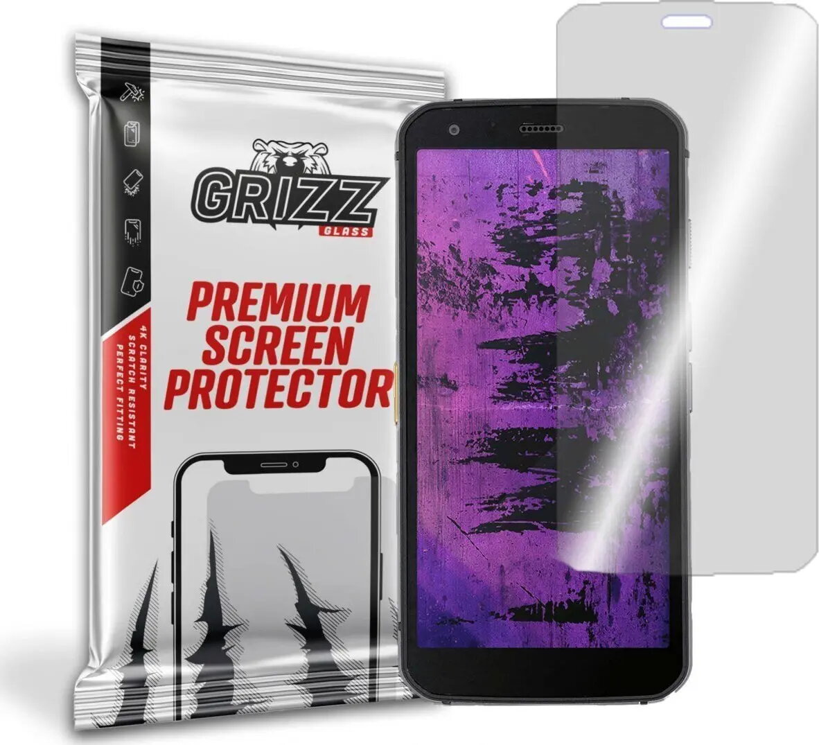 Ekrāna aizsargs GrizzGlass priekš CAT S62