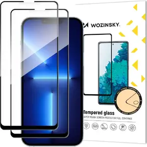 Защитное стекло Wozinsky Full Glue с рамкой Case Friendly для iPhone 13 Pro Max, комплект 2 шт., черное
