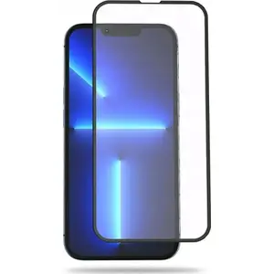 Tempered hybrid glass screen protector Bestsuit Flexible 5D Full Glue for Samsung Galaxy S25 Ultra black — with working fingerprint reader