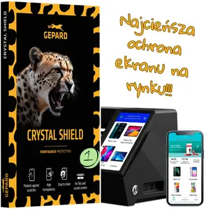 Aizsargstikls Gepard GEPARD CRYSTAL SH — rūdīts stikls, caurspīdīgs, modelis GEP CRYSTAL SH