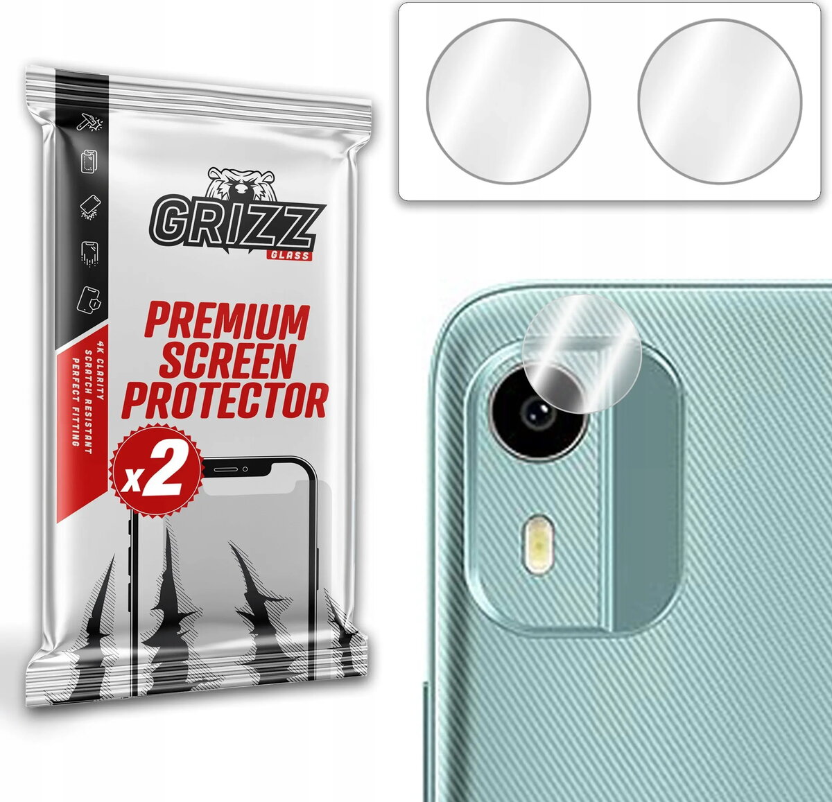 Kameras aizsargstikls GrizzGlass HybridGlass priekš Nokia