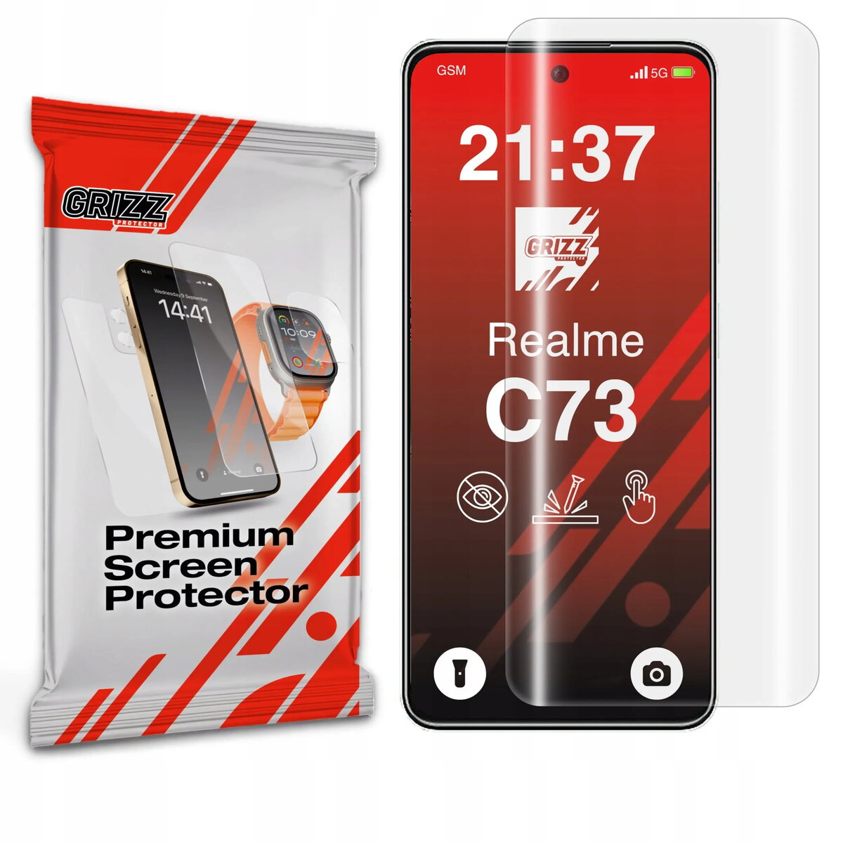 Aizsargplēve GrizzGlass Hydrofilm priekš Realme C73