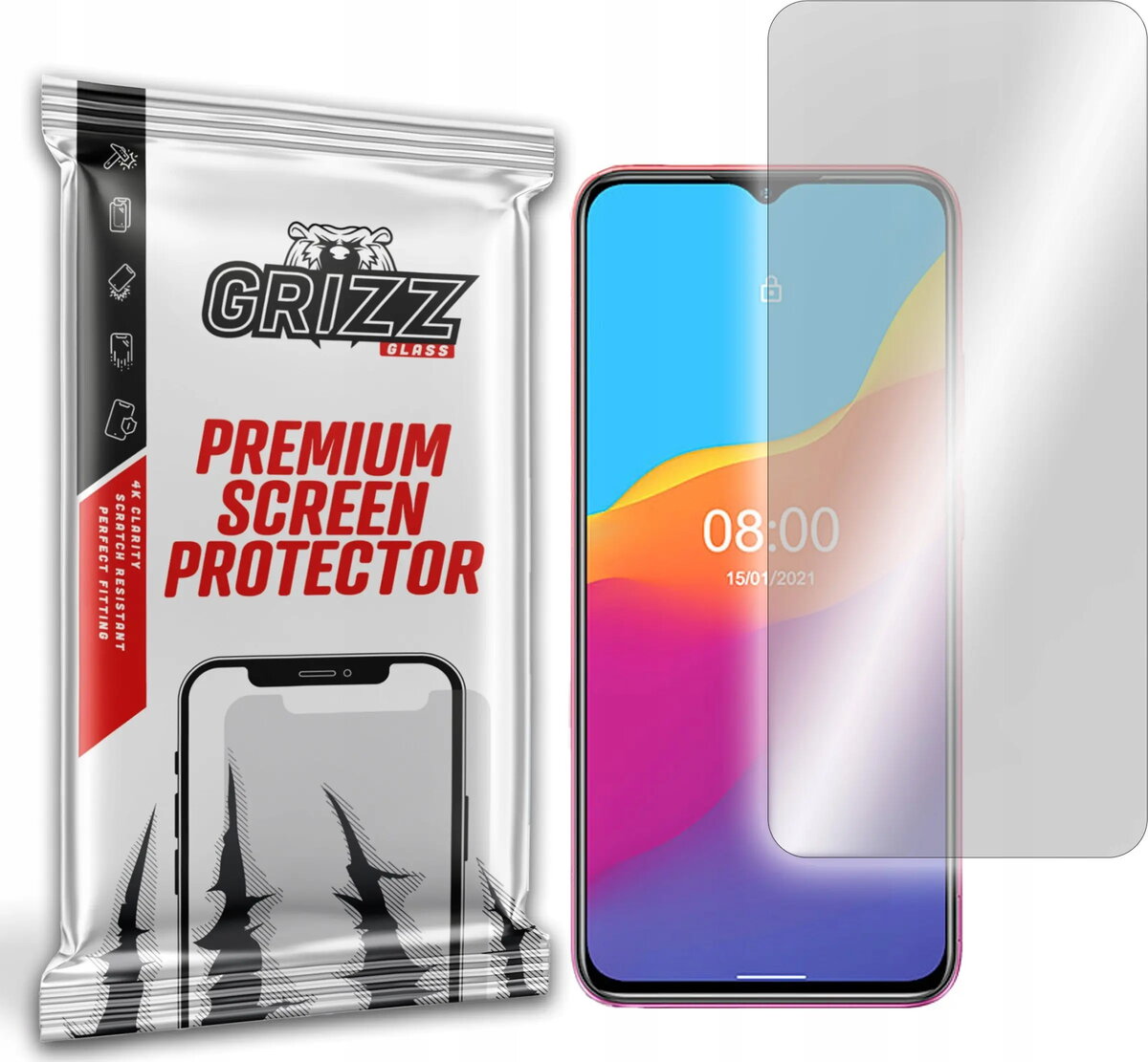 GrizzGlass hibrīda ekrāna aizsargstikls Ulefone Note